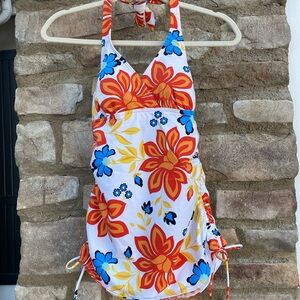 Lands End Tankini Halter Top Adjustable Length